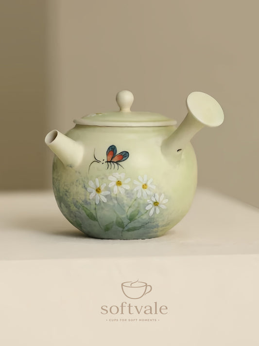 Daisy Bloom Vintage Side-Handle Teapot